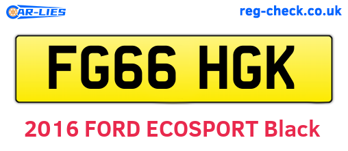 FG66HGK are the vehicle registration plates.