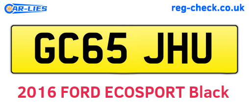 GC65JHU are the vehicle registration plates.