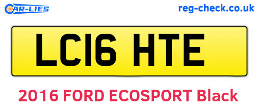 LC16HTE are the vehicle registration plates.