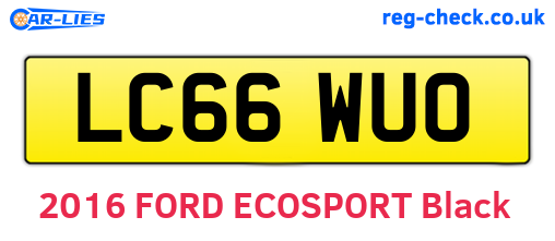 LC66WUO are the vehicle registration plates.