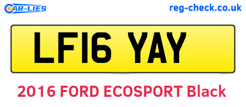 LF16YAY are the vehicle registration plates.