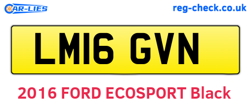 LM16GVN are the vehicle registration plates.