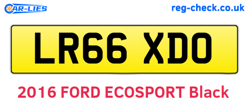 LR66XDO are the vehicle registration plates.