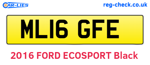 ML16GFE are the vehicle registration plates.