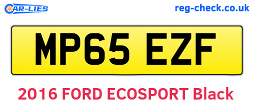 MP65EZF are the vehicle registration plates.