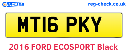MT16PKY are the vehicle registration plates.
