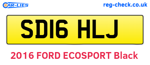 SD16HLJ are the vehicle registration plates.