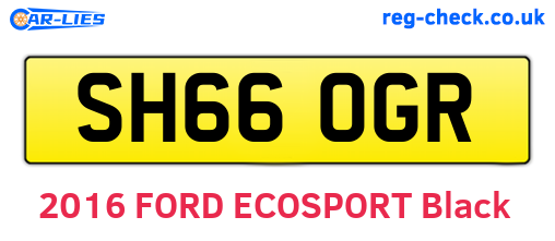 SH66OGR are the vehicle registration plates.