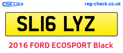 SL16LYZ are the vehicle registration plates.