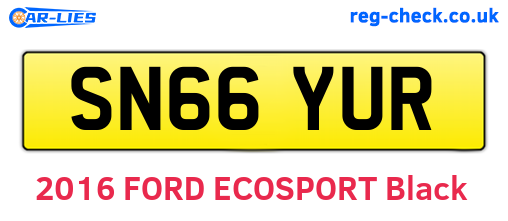 SN66YUR are the vehicle registration plates.