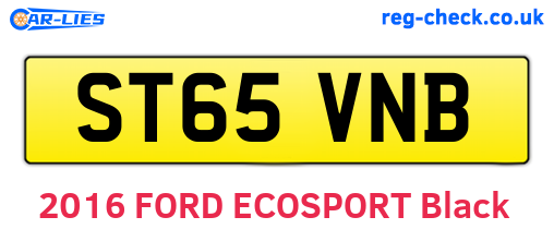 ST65VNB are the vehicle registration plates.