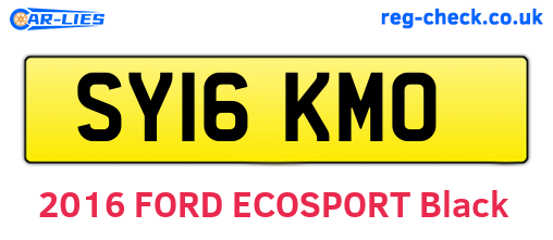 SY16KMO are the vehicle registration plates.