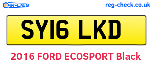 SY16LKD are the vehicle registration plates.