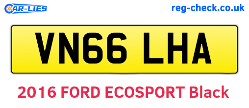 VN66LHA are the vehicle registration plates.