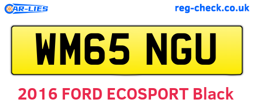 WM65NGU are the vehicle registration plates.