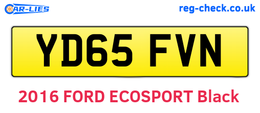 YD65FVN are the vehicle registration plates.