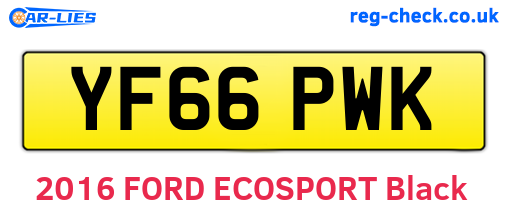 YF66PWK are the vehicle registration plates.