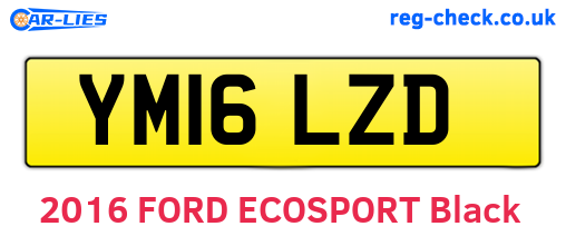 YM16LZD are the vehicle registration plates.