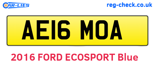 AE16MOA are the vehicle registration plates.