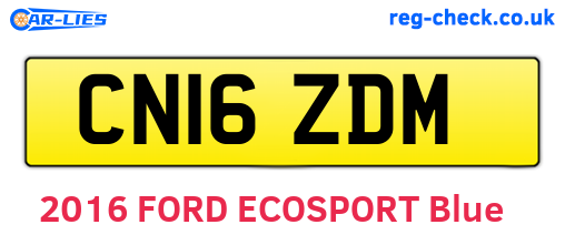 CN16ZDM are the vehicle registration plates.