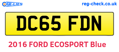DC65FDN are the vehicle registration plates.