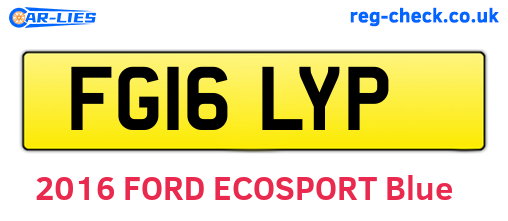 FG16LYP are the vehicle registration plates.
