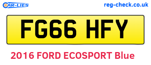 FG66HFY are the vehicle registration plates.