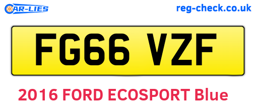 FG66VZF are the vehicle registration plates.