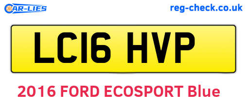 LC16HVP are the vehicle registration plates.