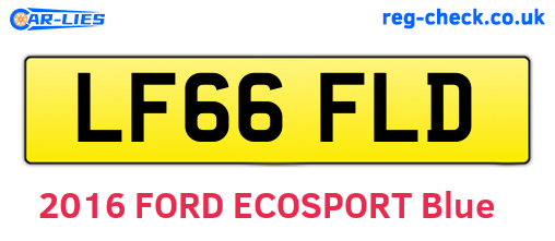 LF66FLD are the vehicle registration plates.