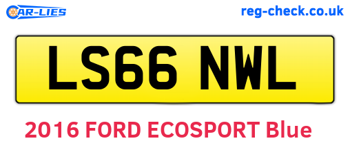 LS66NWL are the vehicle registration plates.
