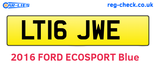 LT16JWE are the vehicle registration plates.