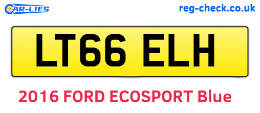 LT66ELH are the vehicle registration plates.