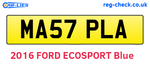 MA57PLA are the vehicle registration plates.