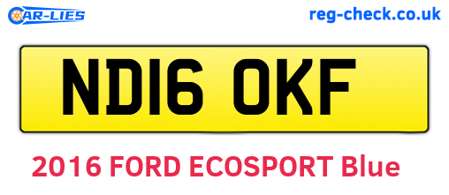 ND16OKF are the vehicle registration plates.