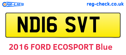 ND16SVT are the vehicle registration plates.