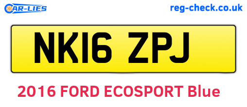 NK16ZPJ are the vehicle registration plates.