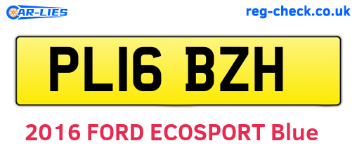 PL16BZH are the vehicle registration plates.