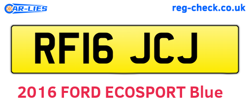 RF16JCJ are the vehicle registration plates.