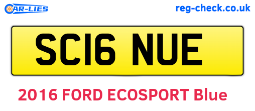 SC16NUE are the vehicle registration plates.