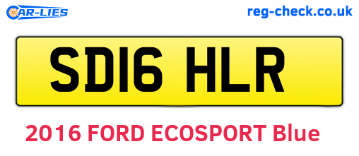 SD16HLR are the vehicle registration plates.