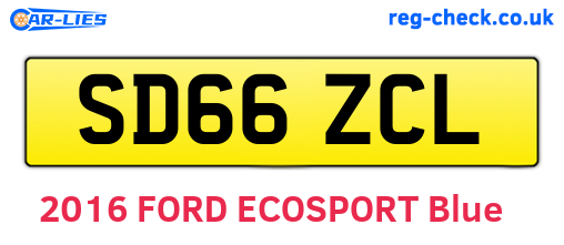 SD66ZCL are the vehicle registration plates.