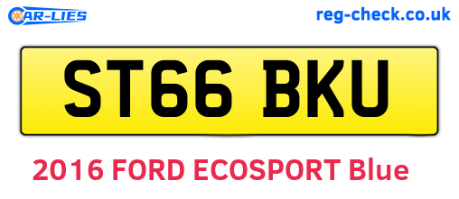 ST66BKU are the vehicle registration plates.