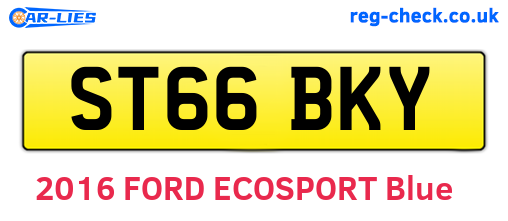 ST66BKY are the vehicle registration plates.
