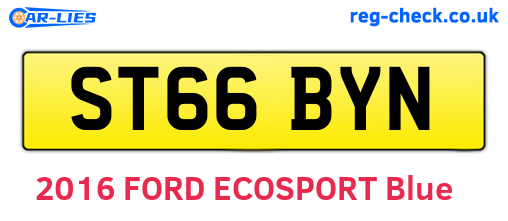 ST66BYN are the vehicle registration plates.