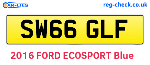 SW66GLF are the vehicle registration plates.