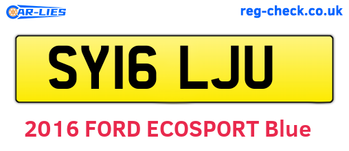 SY16LJU are the vehicle registration plates.
