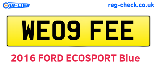 WE09FEE are the vehicle registration plates.