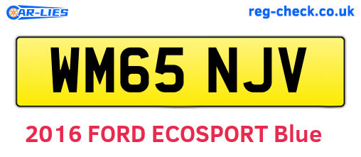WM65NJV are the vehicle registration plates.