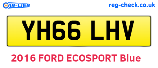 YH66LHV are the vehicle registration plates.